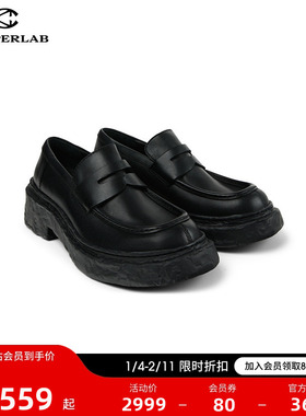 CAMPERLAB看步男女鞋Vamonos黑色经典乐福鞋新款时尚百搭皮鞋