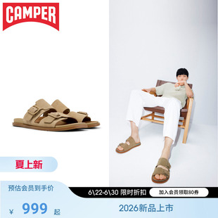 【新品】Camper看步男鞋Lluc夏季舒适可外穿沙滩勃肯双条带拖鞋