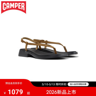 【新品】Camper看步女鞋Dana简约夏季低跟凉鞋日常休闲人字拖鞋