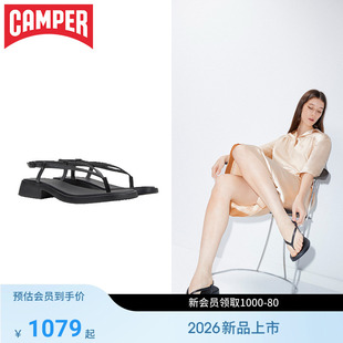 【新品】Camper看步女鞋Dana简约夏季夹脚方跟凉鞋日常低跟人字拖