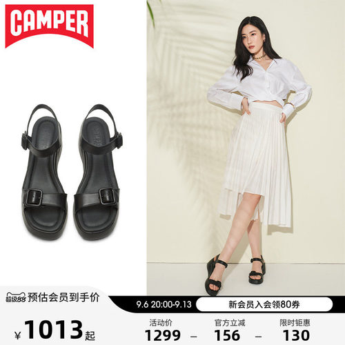 看步坡跟女鞋Camper坡跟