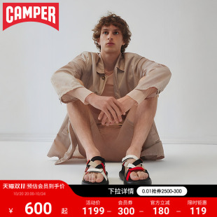 撞色魔术贴轻便厚底凉鞋 Camper看步男鞋 新款 Flota夏季 Pelotas