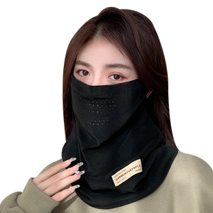 冬季保暖围脖女士百搭潮流护颈脖套面罩开电动加厚防寒风骑行头巾