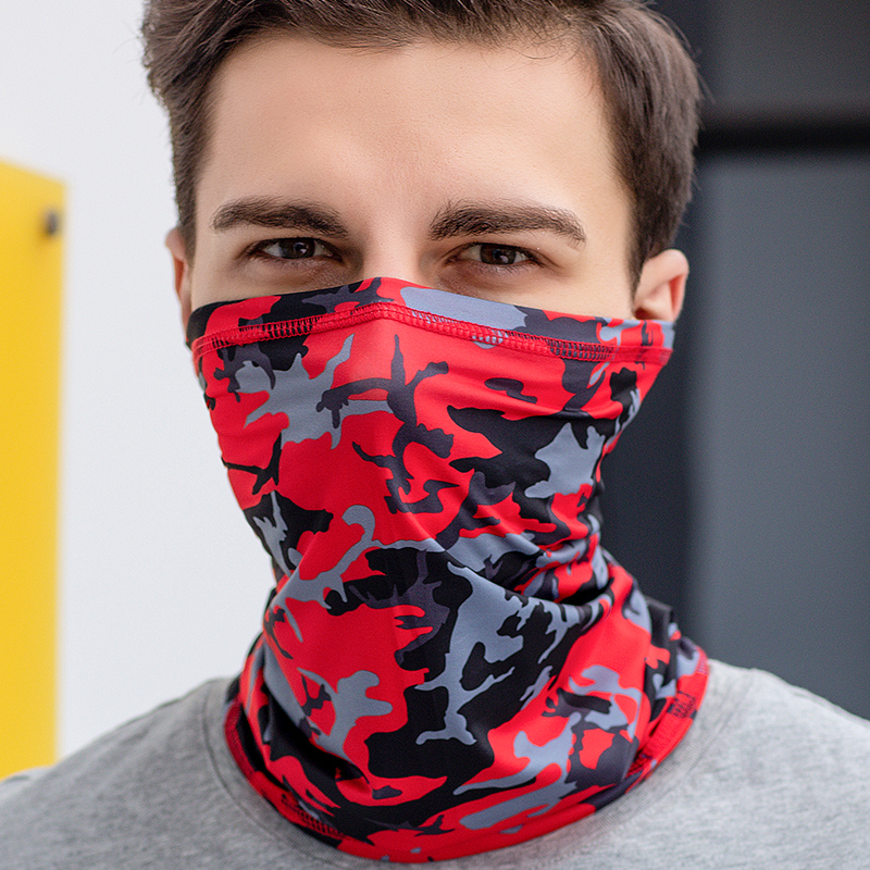 冰絲頭巾男士全臉遮陽防曬面罩