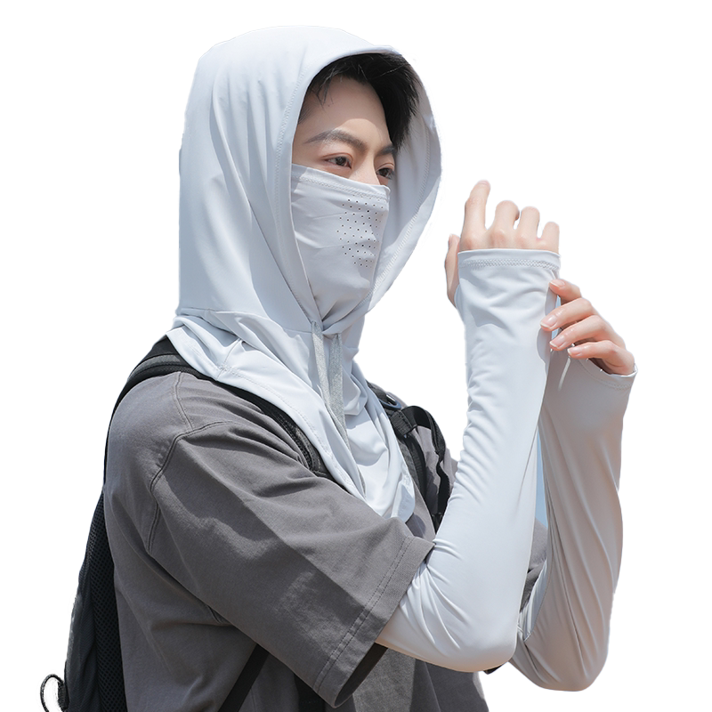 冰丝防晒头套袖套男女遮阳