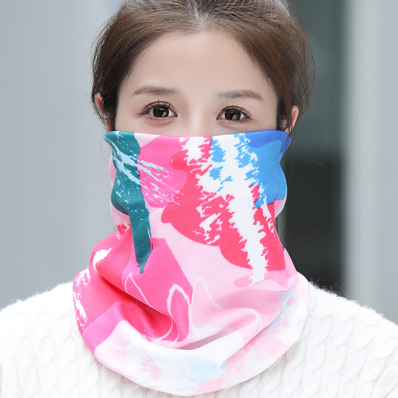 百变魔术头巾脖套男女士冬季保暖户外骑行面罩加绒加厚护颈椎围脖
