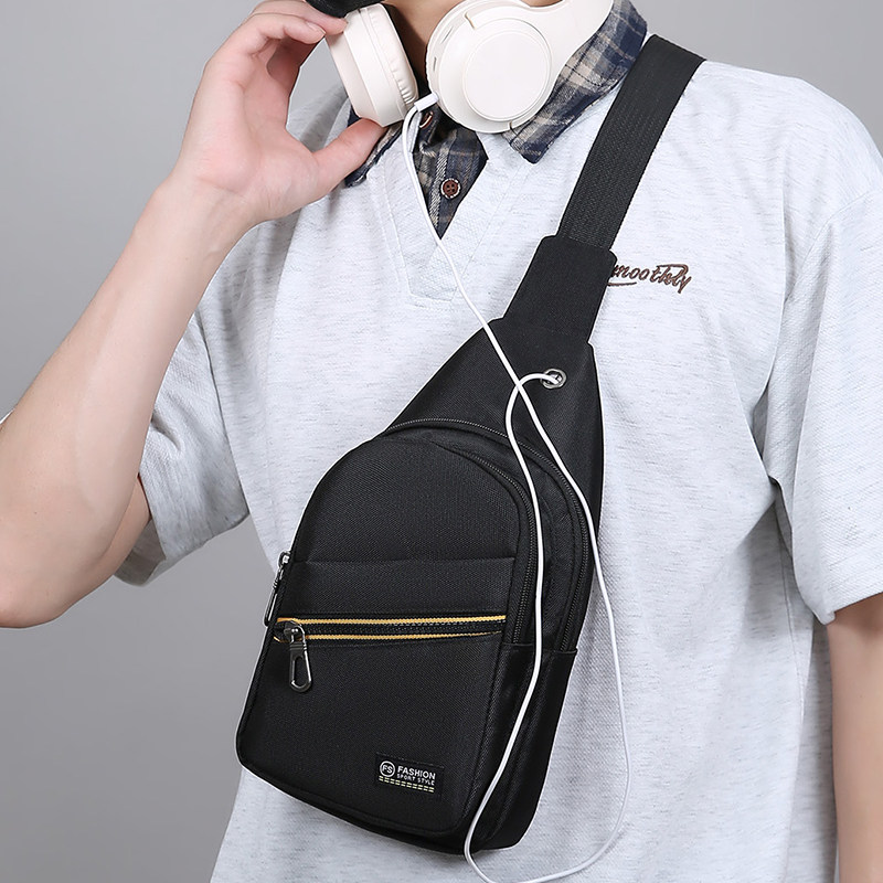 大容量胸包男士包包休闲帆布男包2026新款小背包单肩包斜挎包男款