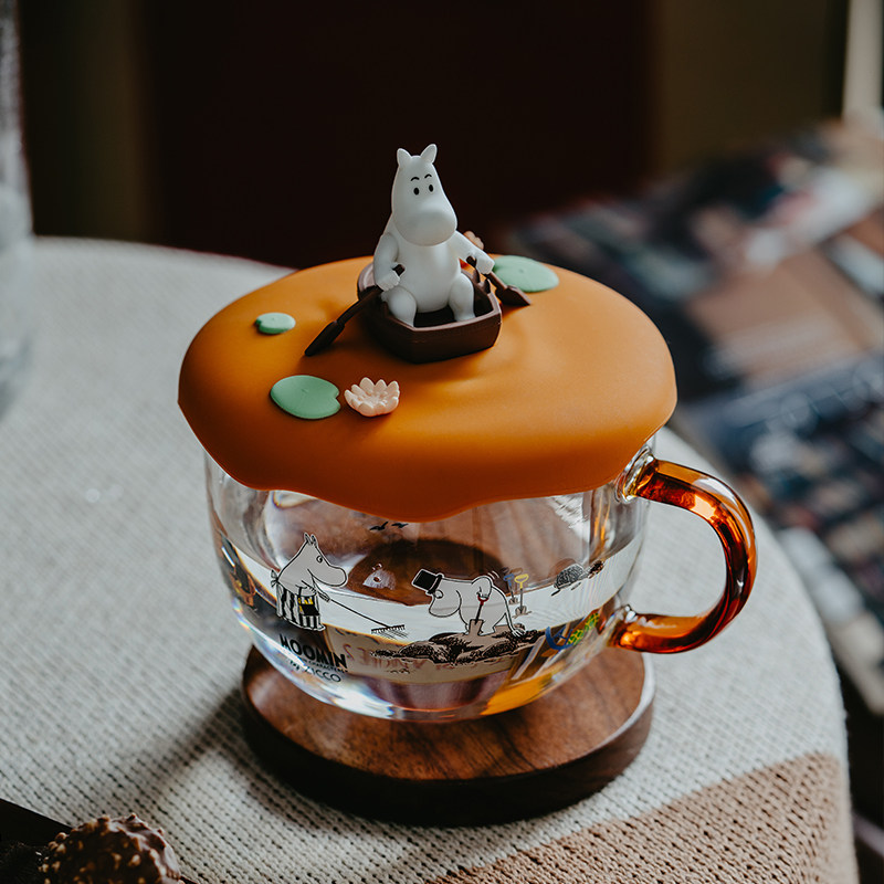 微瑕 姆明moomin马克杯有玻璃杯