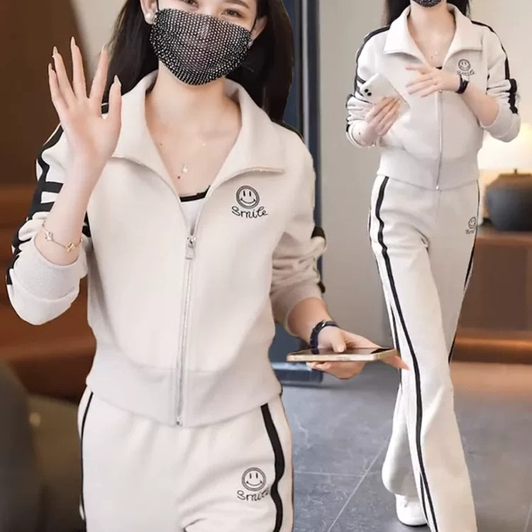 高档女士春秋新款时尚套装宽松洋气显瘦上下装休闲卫衣运动两件套