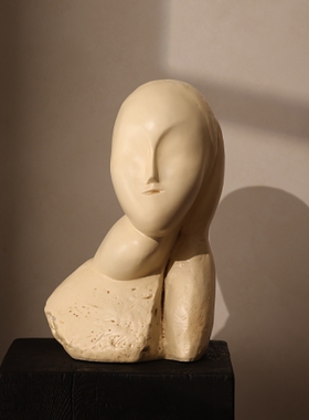 侘寂风头像艺术摆件装饰品雕塑