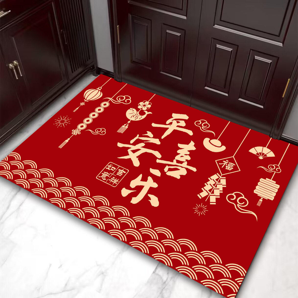 新年地垫2026马年过年喜庆入户门垫脚垫进门口垫子客厅玄关垫地毯,居家布艺,入户地垫,淘宝优惠券,粉丝福利购,淘宝优惠卷