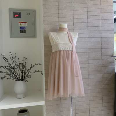 CHAN WEEK-26夏上新设计感气质时尚拼接背心(配飘带)26140