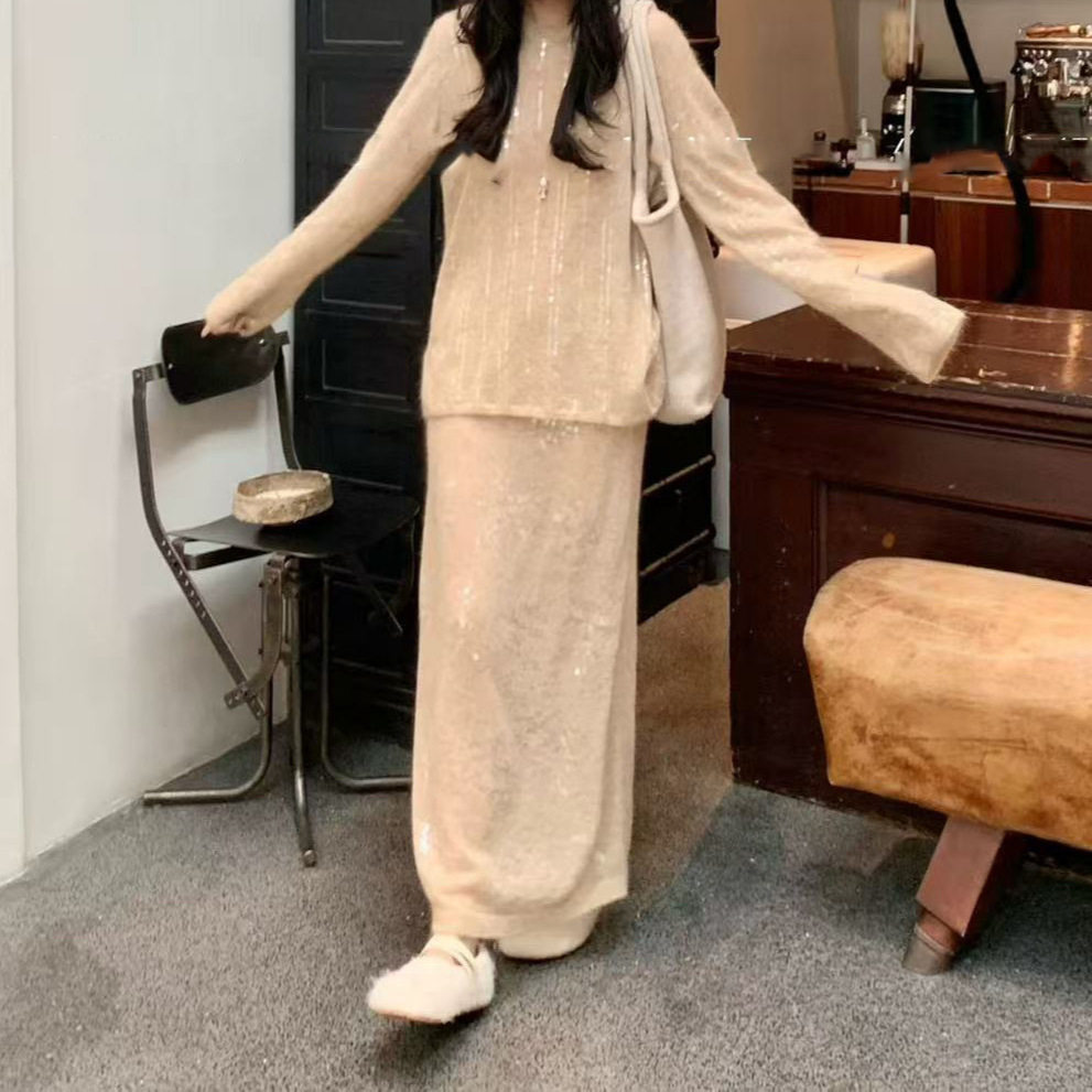 现货/ 时尚感重工亮片半身裙新款中长款显瘦鱼尾裙,女装/女士精品,休闲运动套装,淘宝优惠券,粉丝福利购,淘宝优惠卷