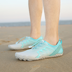 户外厚底沙滩鞋男潜水钓鱼涉水鞋女防滑游泳鞋软底水陆两栖溯溪鞋