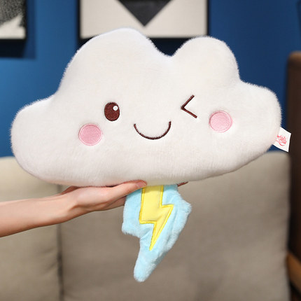 可爱云朵雨滴抱枕晴天太阳可爱创意小挂件毛绒玩偶女生生日礼物男