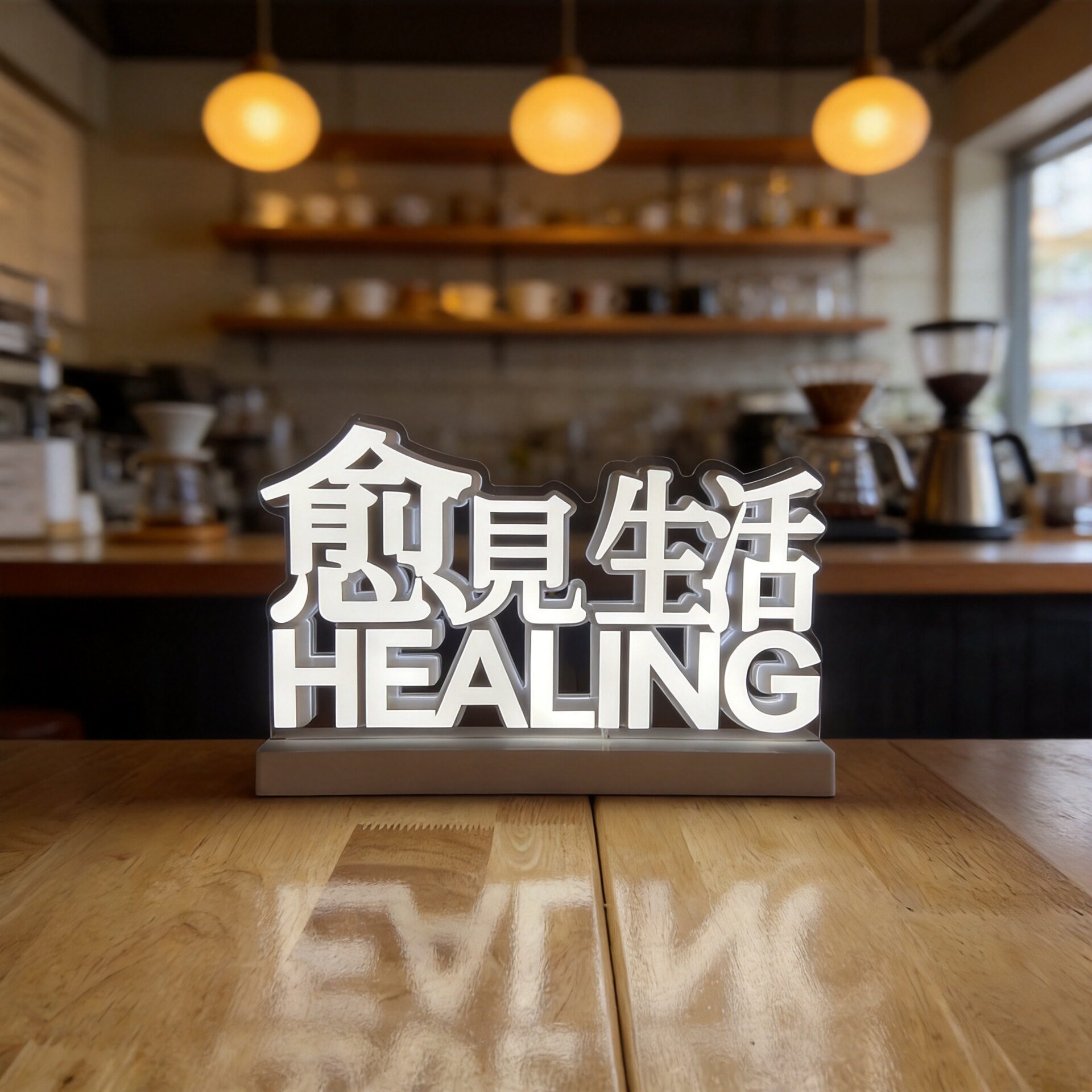 创意发光亚克力迷你字桌面广告牌