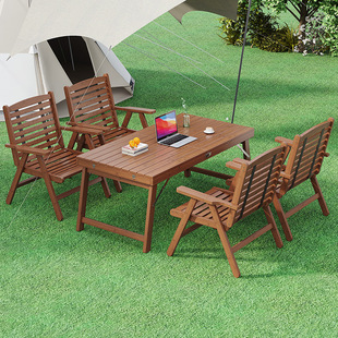 桌椅阳台休闲椅子户外露营折叠椅靠椅椅子竹椅沙滩椅 折叠免安装