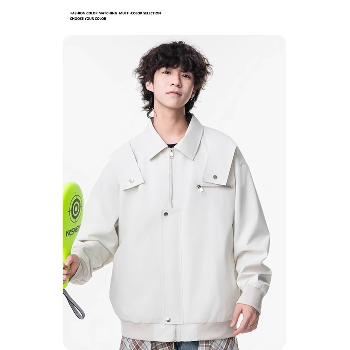 风衣男短款毛呢大衣秋冬重磅加厚翻领夹克韩版潮流帅气呢子外套