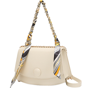 稻草人包包女今年流行百搭撞色真皮斜挎包女士单肩包时尚休闲女包