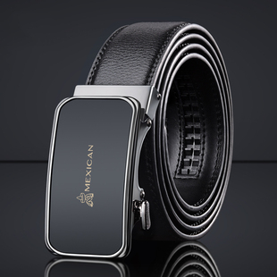 带潮正品 牛皮裤 腰带青年休闲潮流个性 稻草人皮带男真皮自动扣男士