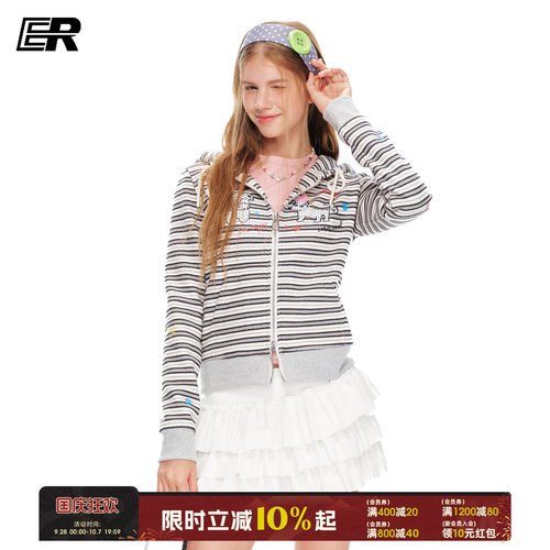 ER治愈系小狗印花亲肤卫衣女