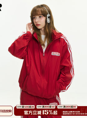 ER三条杠长袖连帽防晒衣男2026夏季宽松学生户外骑行防晒服外套女