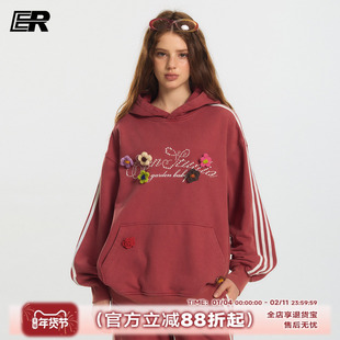 【陈思罕同款】ER莫奈花园重磅卫衣2026春男女慵懒chic情侣装外套