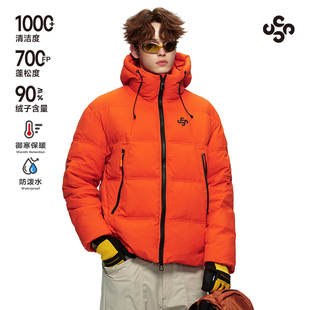 【户外系列】ER连帽防风羽绒服男冬季登山防寒潮牌轻薄保暖外套女