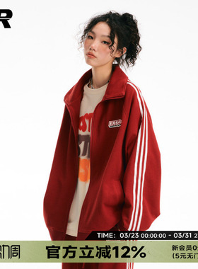 【周深左航同款】ER撞色条纹开衫卫衣2026春秋男女同款运动服外套