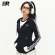 辣妹上衣抽绳外套 女2026年春秋美式 ER三条杠修身 收腰连帽卫衣开衫