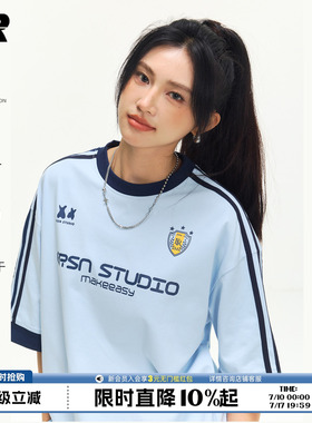 【凉感防晒速干】ER泽西风运动短袖T恤男女2026夏季美式宽松半袖