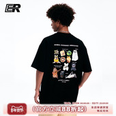 美式 休闲潮牌 T恤男夏季 新款 明星同款 ER摇滚动物园短袖