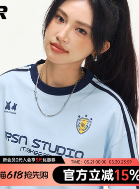 【凉感防晒速干】ER泽西风运动短袖T恤男女2026夏季美式宽松半袖