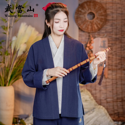 武当山新中式棉麻对襟开衫汉服