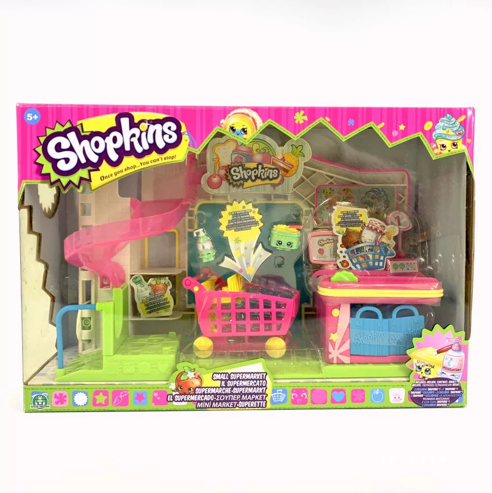ชุดของเล่น Shopkins ซูเปอร์มาร์เก็ตและครัว — ชุดหลายชิ้น มีตัวเลือกกล่องพกพา