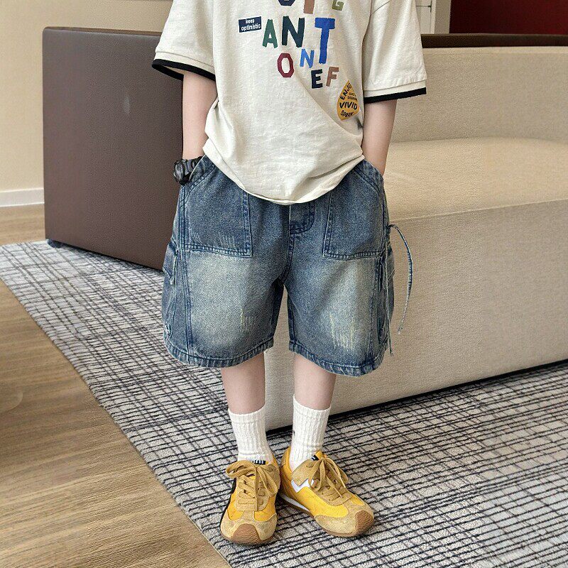 又酷又飒的男童裤子韩版夏季儿童图片