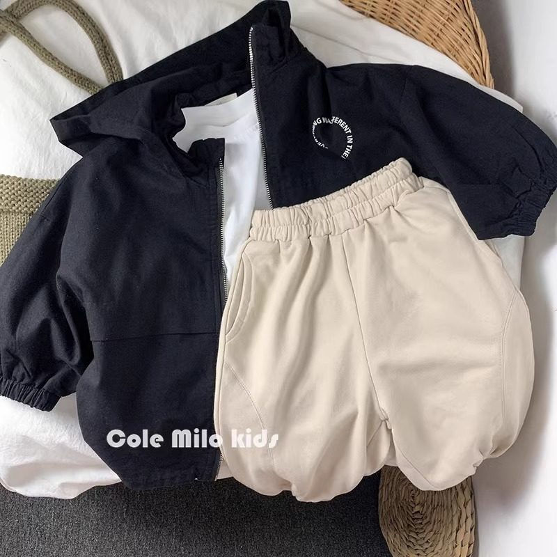 트렌디 한국 소년 코트 2024 가을 어린이 한국 스타일 윈드 브레이커 후드 아우터 코트  소녀 탑 유행