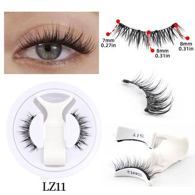 1 Pair Magnetic Eyelashes Handmade Fluffy Faux Mink Lashes R