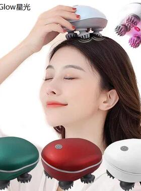 Electric Scalp Head Massager Red Light Therapy Antistress Re