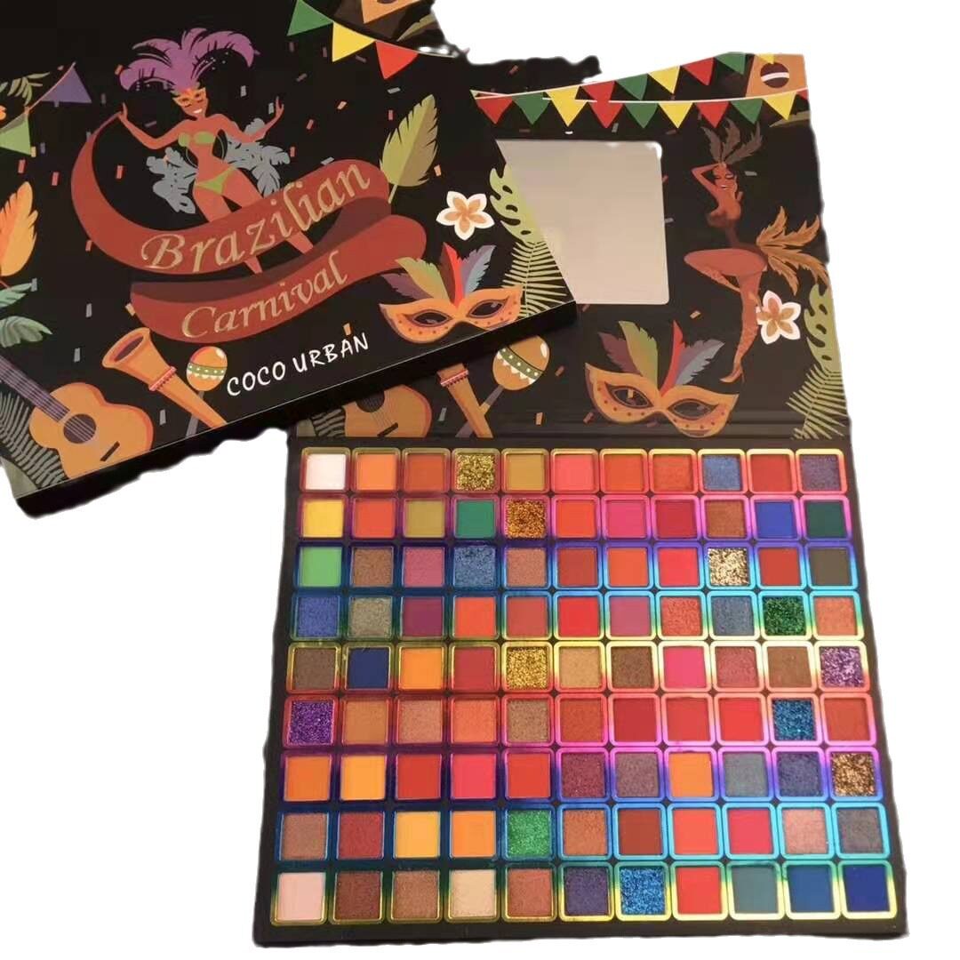新款99色眼影盘ins超火平价彩妆大地色闪粉亮片防水 eyeshadow