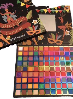新款99色眼影盘ins超火平价彩妆大地色闪粉亮片防水 eyeshadow