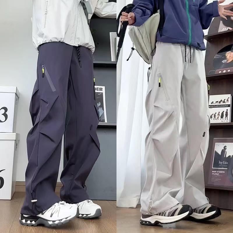 美式压褶工装裤男女秋季潮