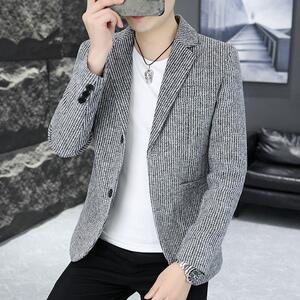 高档两粒扣西服外套男士春秋季韩版时尚休闲上衣服品质小西装男装