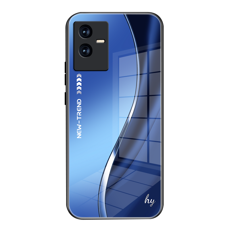 适用IQOOZ6x手机壳新款玻璃防摔保护套vivoiqooZ6x硅胶软边小众全包网红潮牌男女时尚创意高级感渐变简约外壳