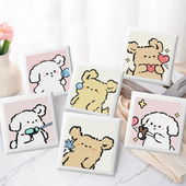 新款 线条小狗钻石画贴画Diy手工卡通可爱儿童益智情侣生日礼物