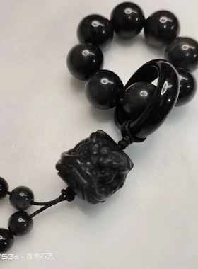银耀石手指串珠绕指柔指捻跑环玛瑙手链文玩流苏男女文玩小手捻