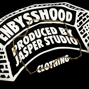 ENBYSSHOOD原创设计街头嘻哈钛钢镀金金色竹节链项链饰品男女