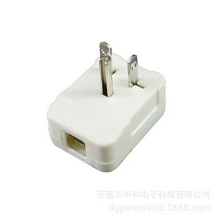 LKEW隆光工业插头LK7003-3美标电机插头T型插脚20A 250V乳白色