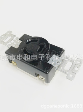 Panasonic松下暗装插座WF2320BK/WF6320美标工业插座20A 250V黑色