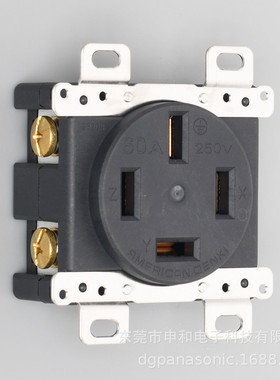 AMERICAN DENKI美国电机暗装工业插座9620N/R562接地形3P60A 议价